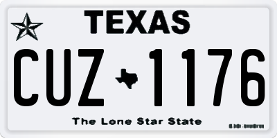 TX license plate CUZ1176