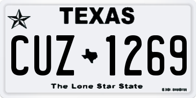 TX license plate CUZ1269