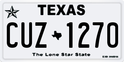 TX license plate CUZ1270