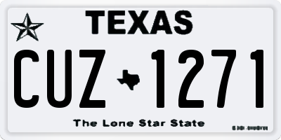 TX license plate CUZ1271