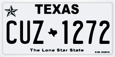 TX license plate CUZ1272