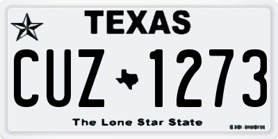 TX license plate CUZ1273