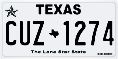 TX license plate CUZ1274