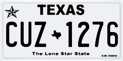 TX license plate CUZ1276