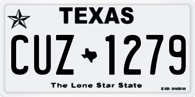 TX license plate CUZ1279