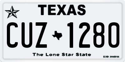 TX license plate CUZ1280
