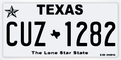TX license plate CUZ1282