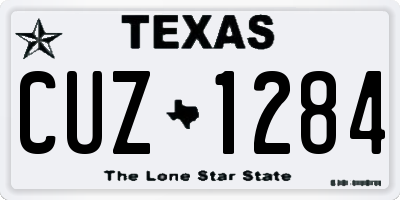 TX license plate CUZ1284