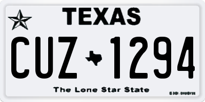 TX license plate CUZ1294