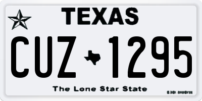 TX license plate CUZ1295