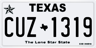 TX license plate CUZ1319