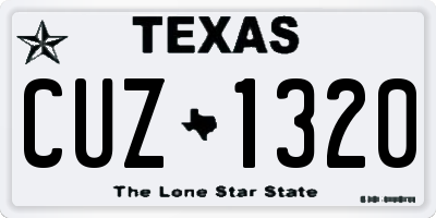 TX license plate CUZ1320