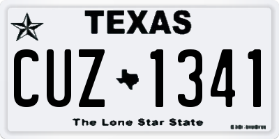 TX license plate CUZ1341