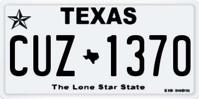 TX license plate CUZ1370