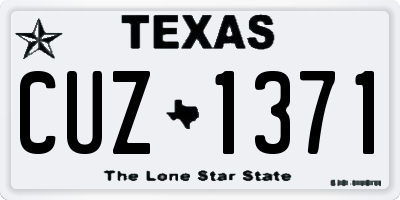 TX license plate CUZ1371