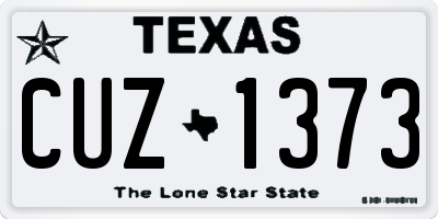 TX license plate CUZ1373
