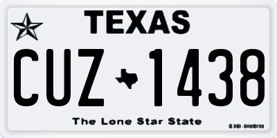 TX license plate CUZ1438