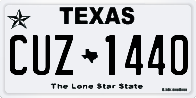 TX license plate CUZ1440