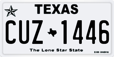TX license plate CUZ1446