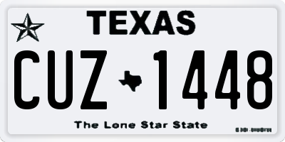 TX license plate CUZ1448