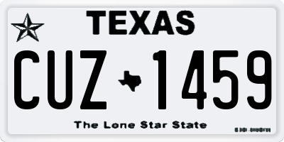TX license plate CUZ1459