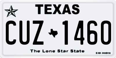 TX license plate CUZ1460