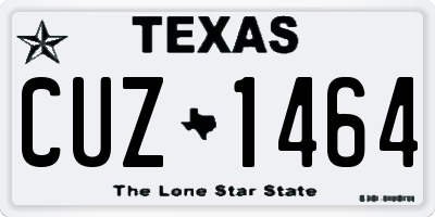 TX license plate CUZ1464