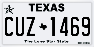 TX license plate CUZ1469