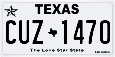 TX license plate CUZ1470
