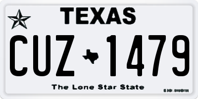 TX license plate CUZ1479