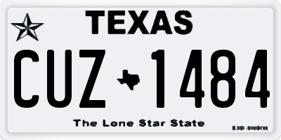 TX license plate CUZ1484