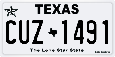 TX license plate CUZ1491