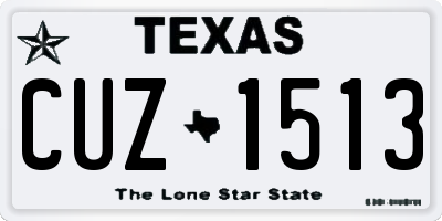 TX license plate CUZ1513