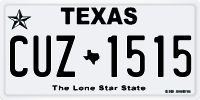 TX license plate CUZ1515