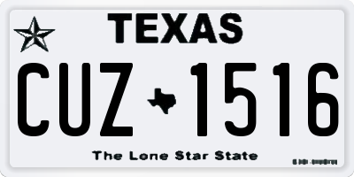 TX license plate CUZ1516
