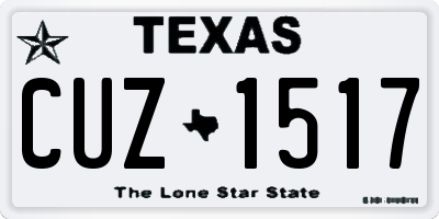 TX license plate CUZ1517
