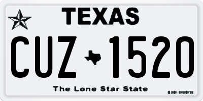 TX license plate CUZ1520