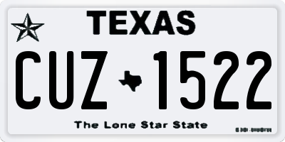 TX license plate CUZ1522