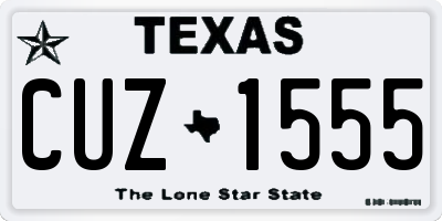 TX license plate CUZ1555