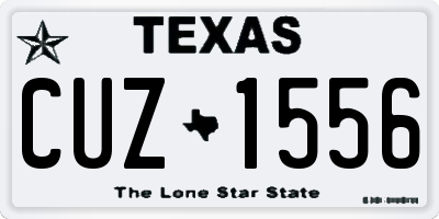 TX license plate CUZ1556