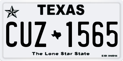 TX license plate CUZ1565