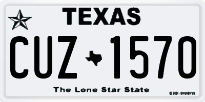 TX license plate CUZ1570