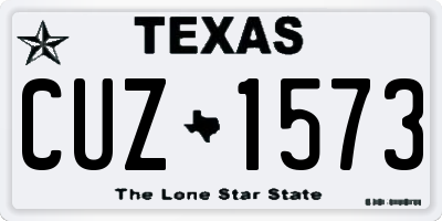 TX license plate CUZ1573