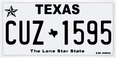 TX license plate CUZ1595