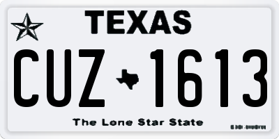 TX license plate CUZ1613