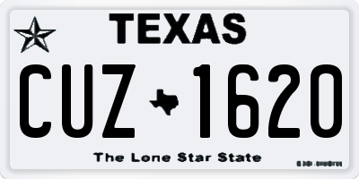 TX license plate CUZ1620