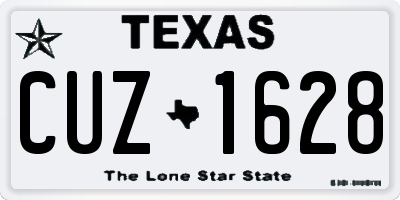 TX license plate CUZ1628