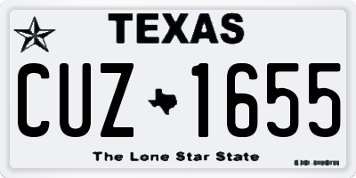 TX license plate CUZ1655