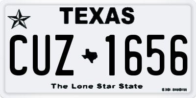 TX license plate CUZ1656