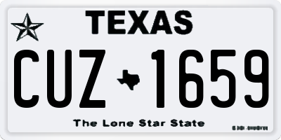 TX license plate CUZ1659
